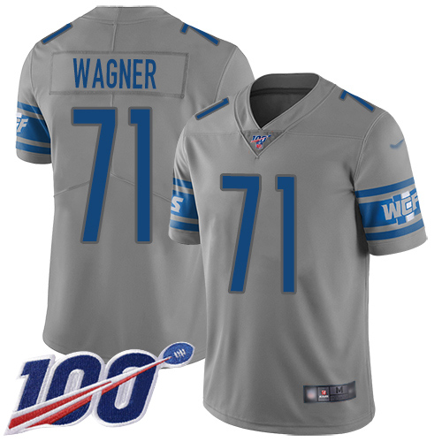 Detroit Lions Limited Gray Men Ricky Wagner Jersey NFL Football #71 100th Season Inverted Legend